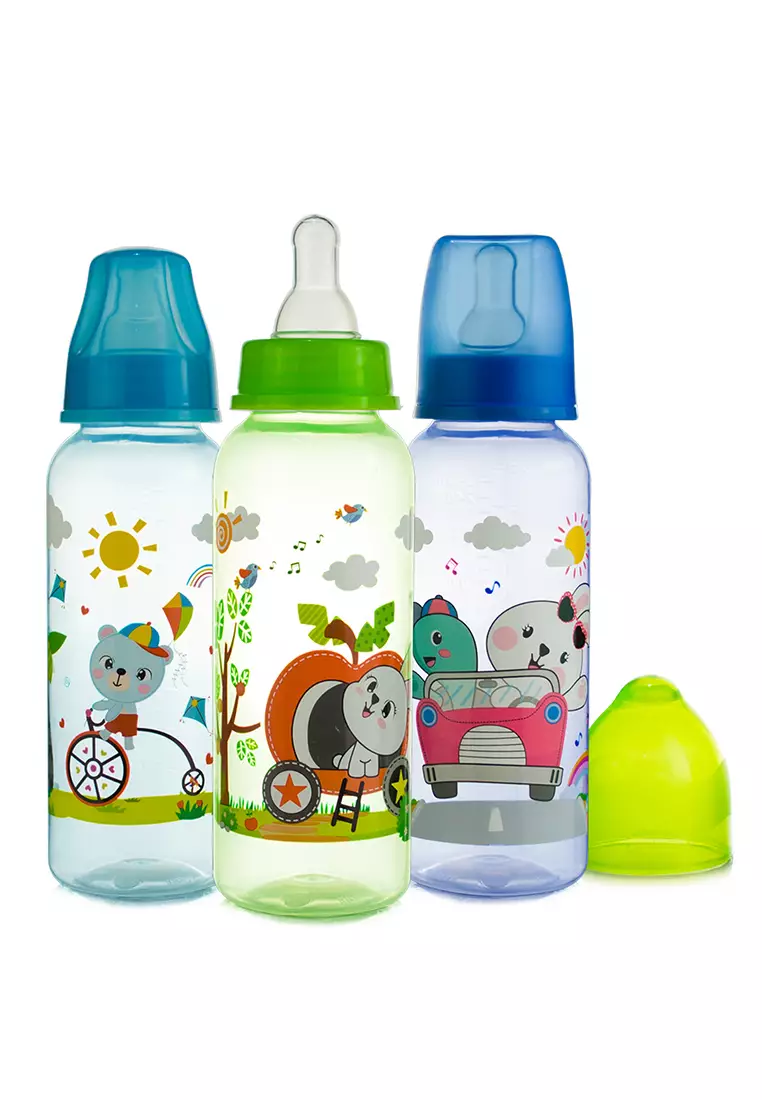 Buy Coral Babies 9oz Easy Grip Feeding Bottles with Medium Flow