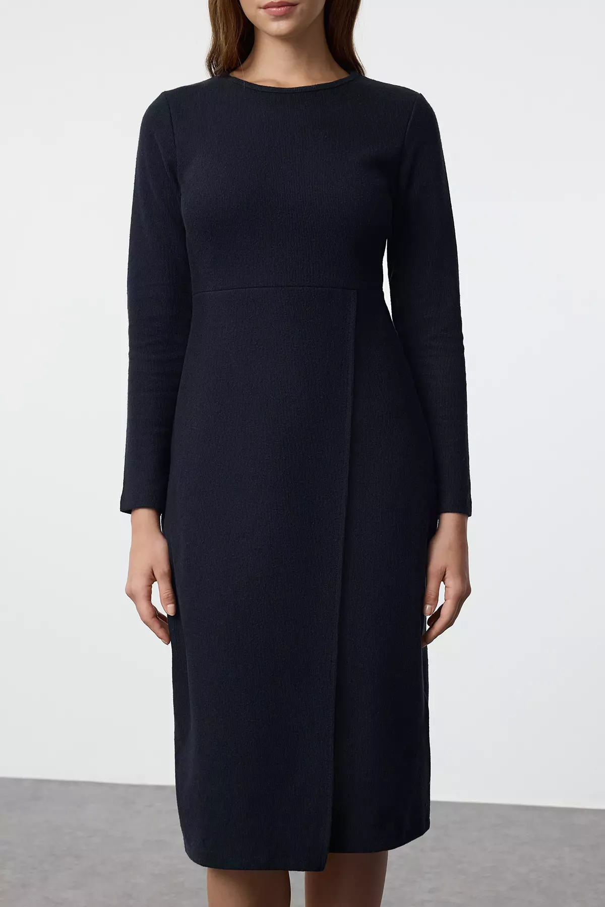 Round Neck Midi Dress