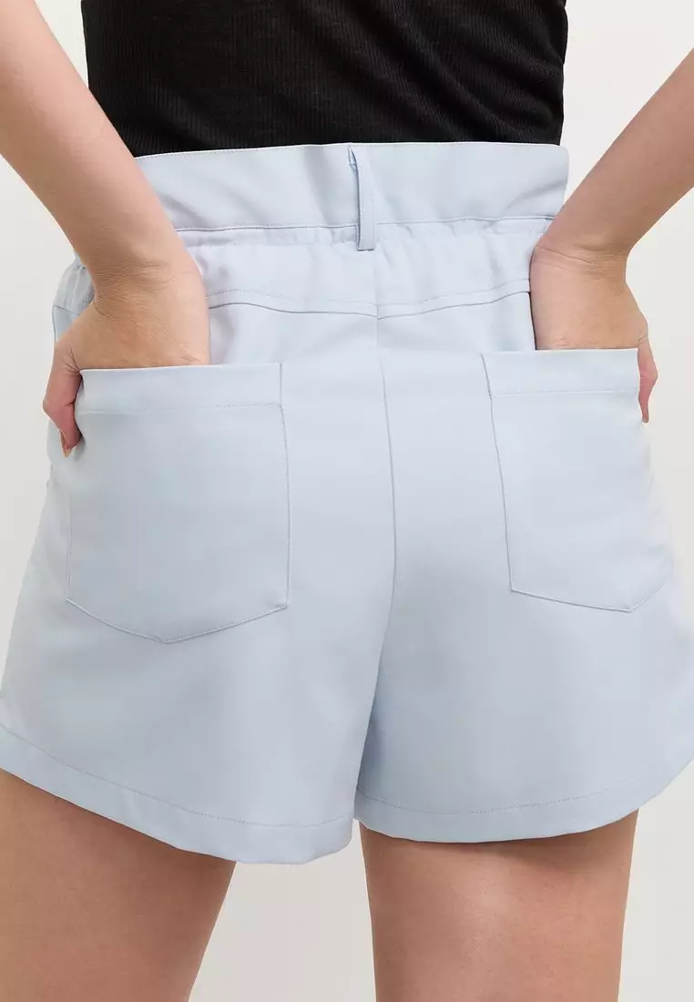 Paper Bag Shorts - Baby Blue