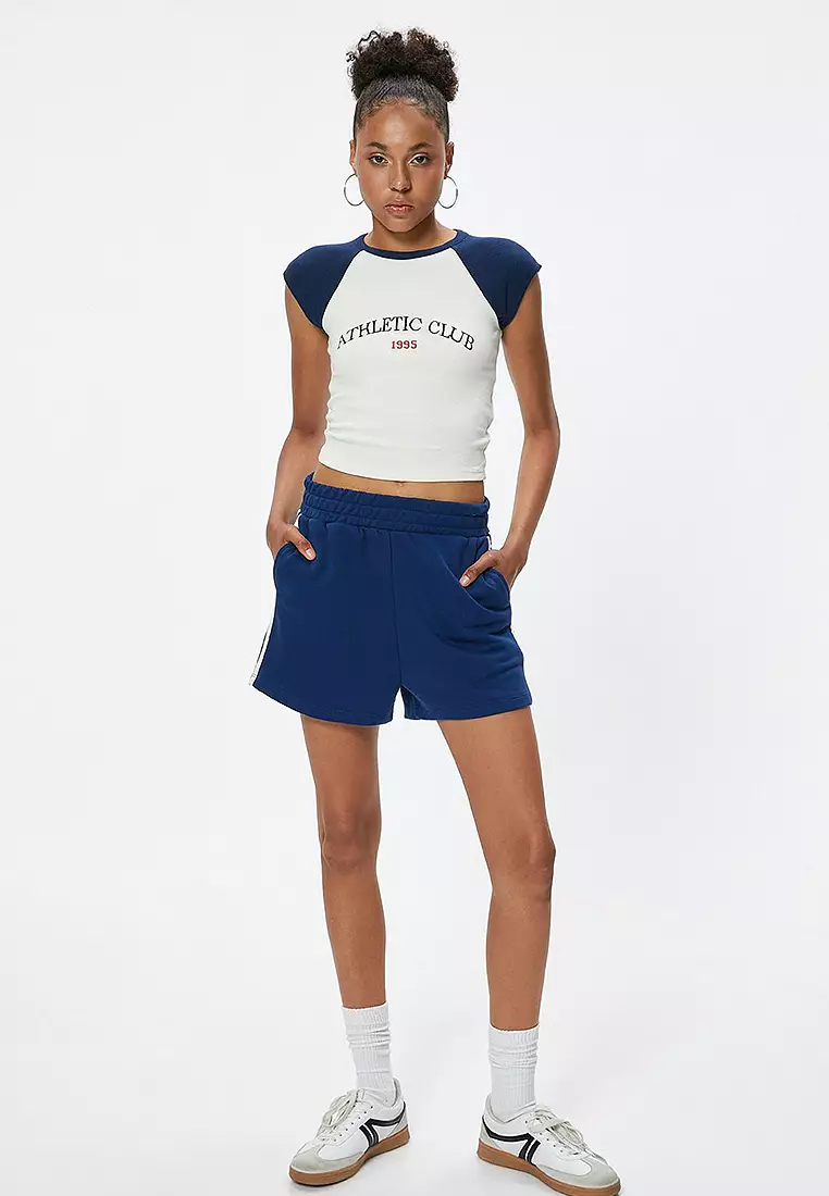 Raglan Sleeve Crop T-Shirt