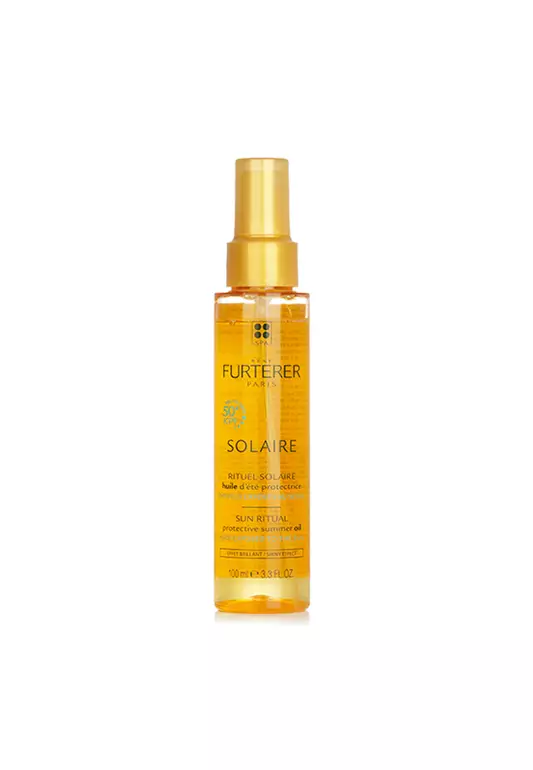 Rene Furterer - Solaire Sun Ritual Protective Summer Oil - Shiny Effect (Hair Exposed To The Sun) 100ml/3.3oz