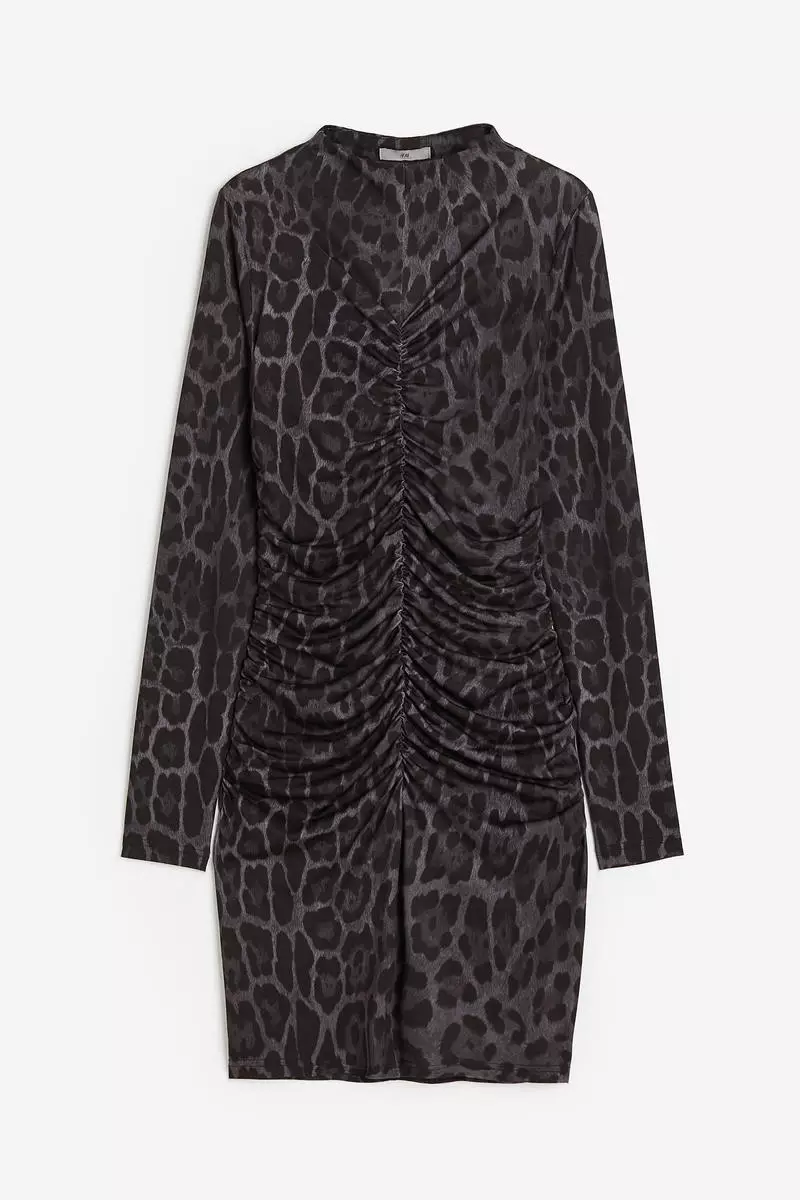 Gathered jersey dress