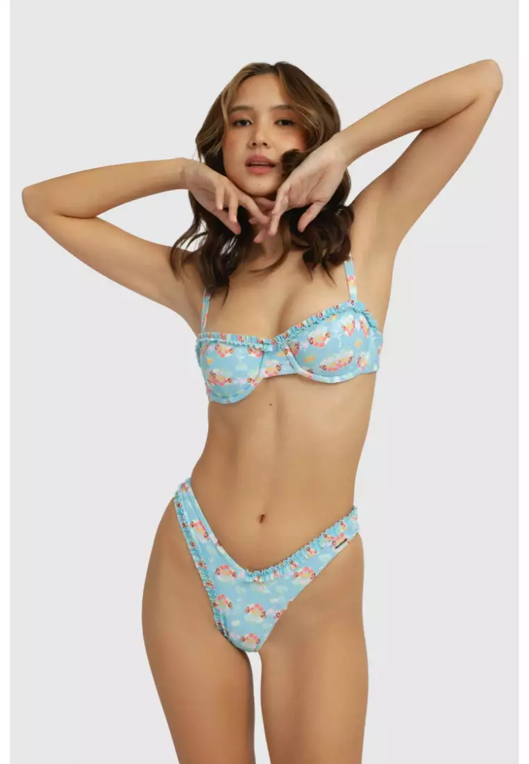 Amelia Frilled Underwire Bikini Top / Rodeo Bud