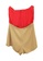 Vatanika red vatanika Red and Brown Romper with Pleated Front C3EA2AA1E26CB5GS_6