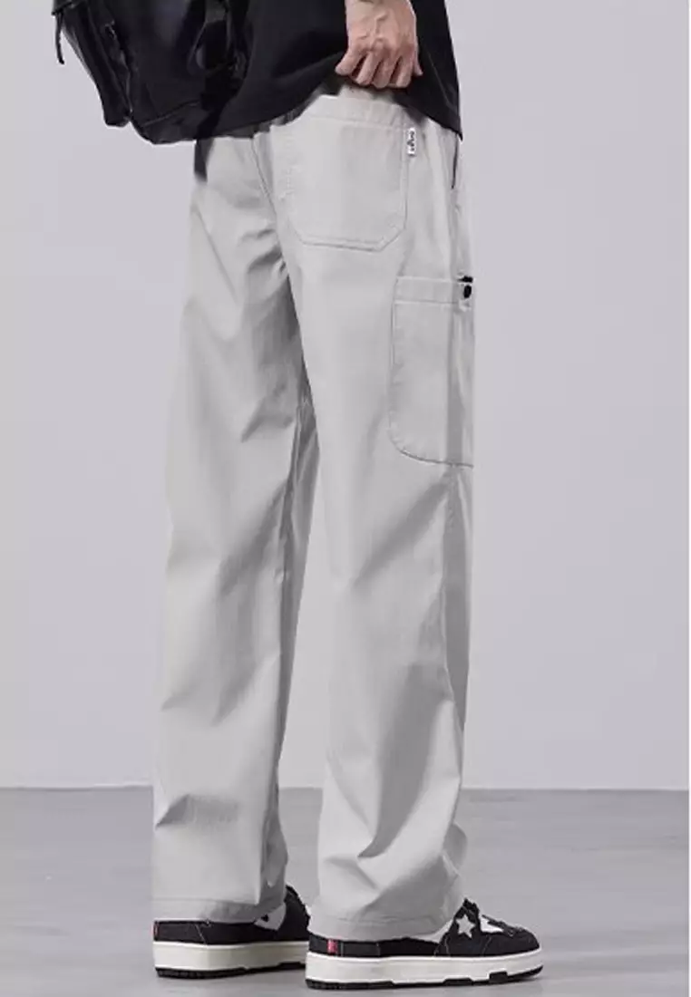 Drawstring Casual Cargo Trousers