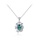 Glamorousky green 925 Sterling Silver Fashion and Elegant Flower Pendant with Cubic Zirconia and Necklace 19846ACACB4AE9GS_1