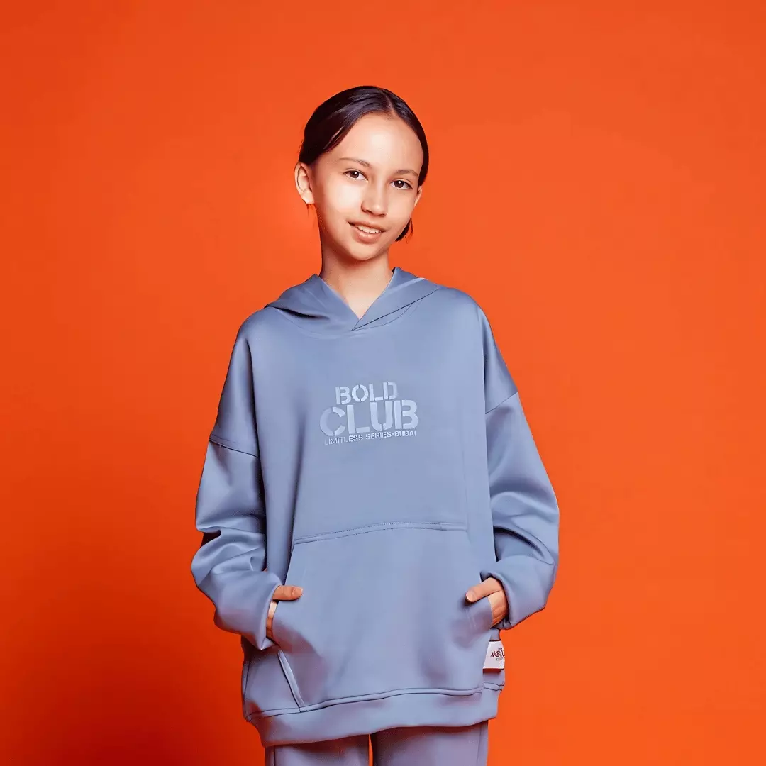 BOLD&KO Bk Limitless Loose Fit Track Suit for kids Blue