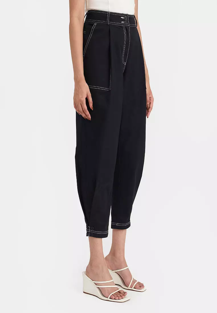 VIRGIO Cotton Pant with Contrast Stitches
