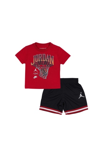 Jordan black Jordan Boy Jordan Hoop Short Set (2 - 4 Years) - Black 202BAKAA652678GS_1