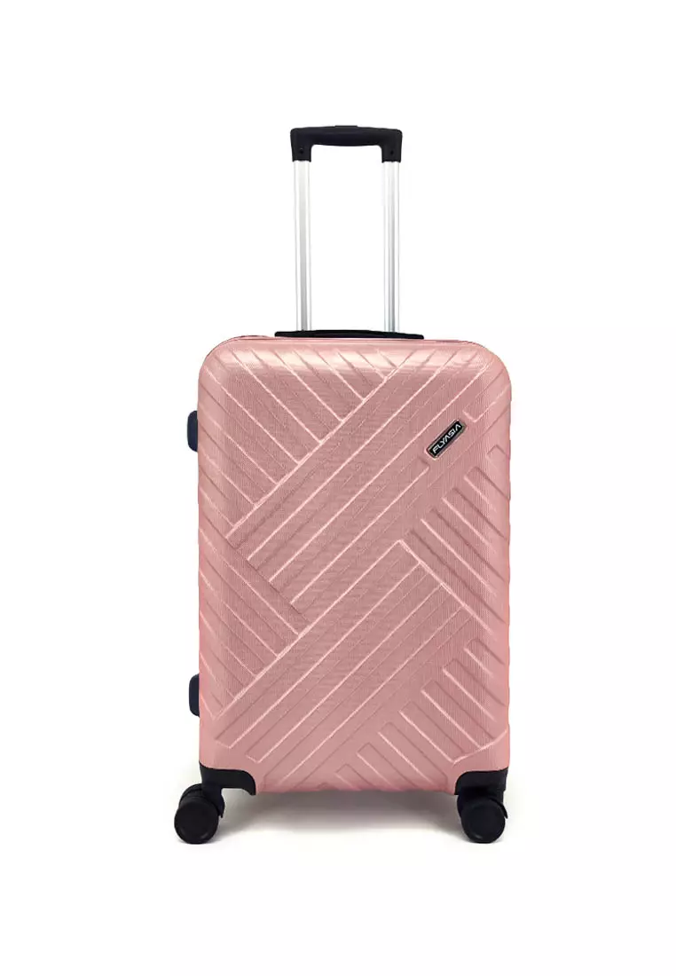 Rose gold luggage bag on sale