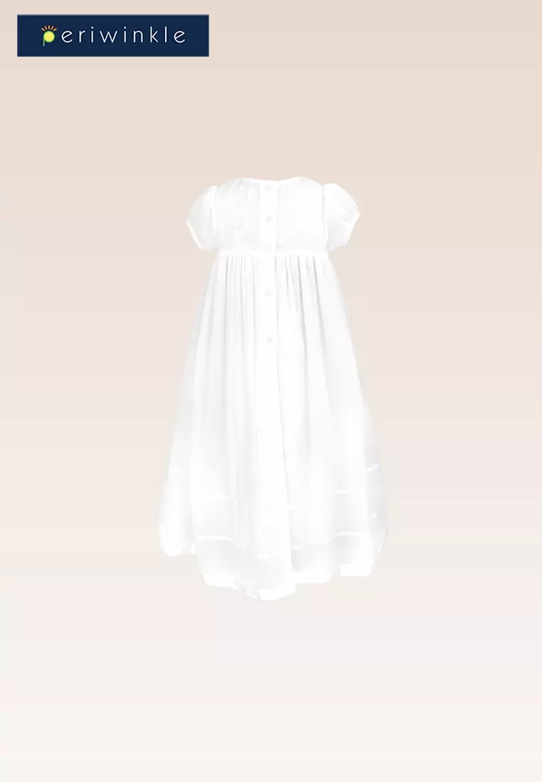 Celine Baby Girls Christening Gown with Bonnet and Diaper Cover