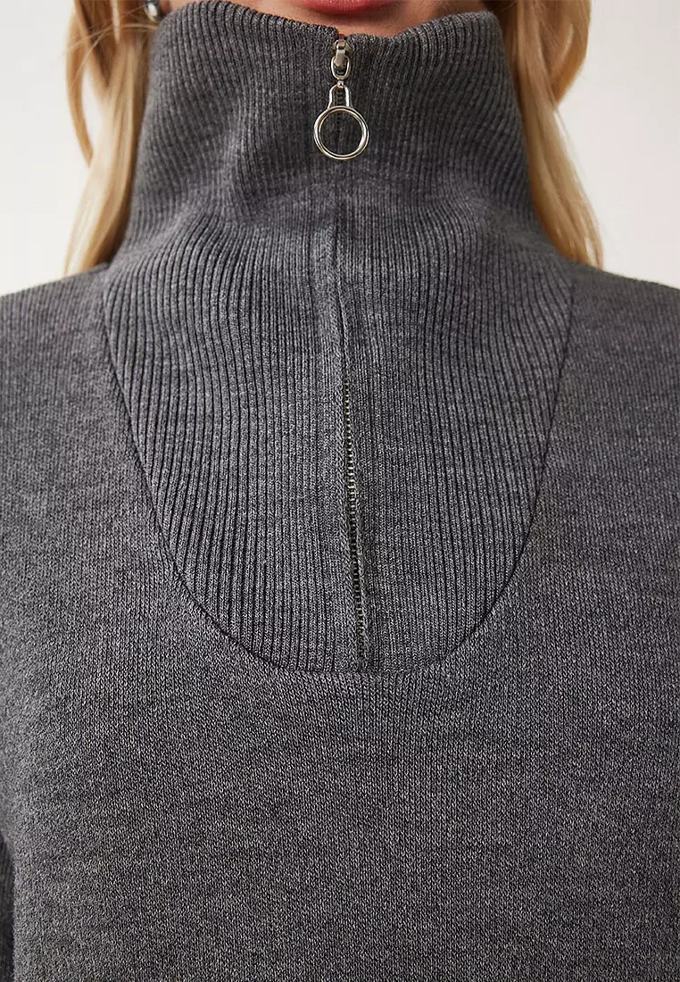 Zip Knit Sweater