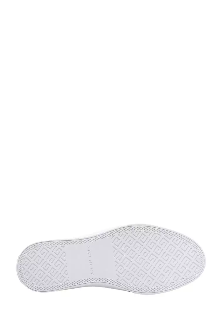 GIVENCHY Leather sneakers with contrasting logoed band White