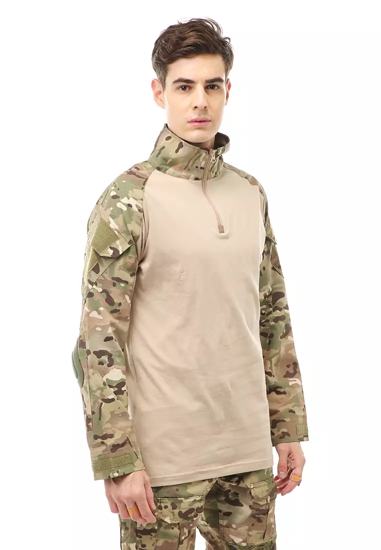 Clover Pakaian Baju Airsoft Paintball Military Long Sleeve Material Soft Fabric ORIGINAL - Camouflage