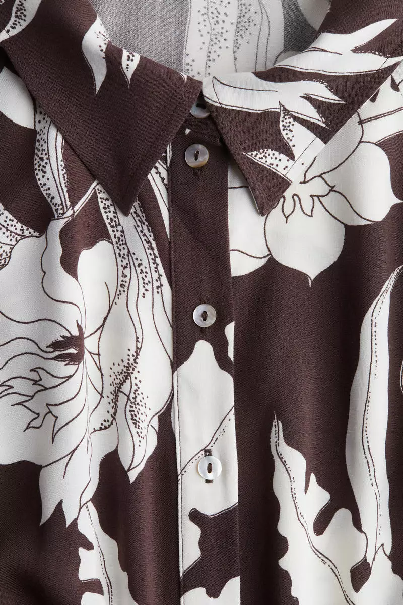 Tie-belt shirt dress