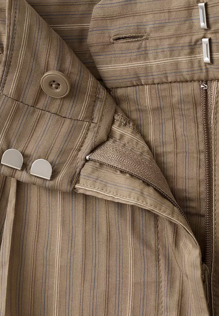 High-Waist Straight Trousers