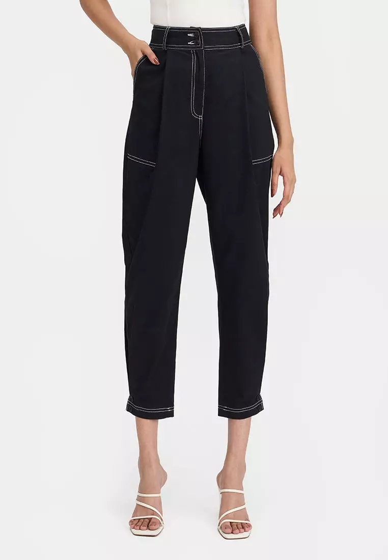VIRGIO Cotton Pant with Contrast Stitches