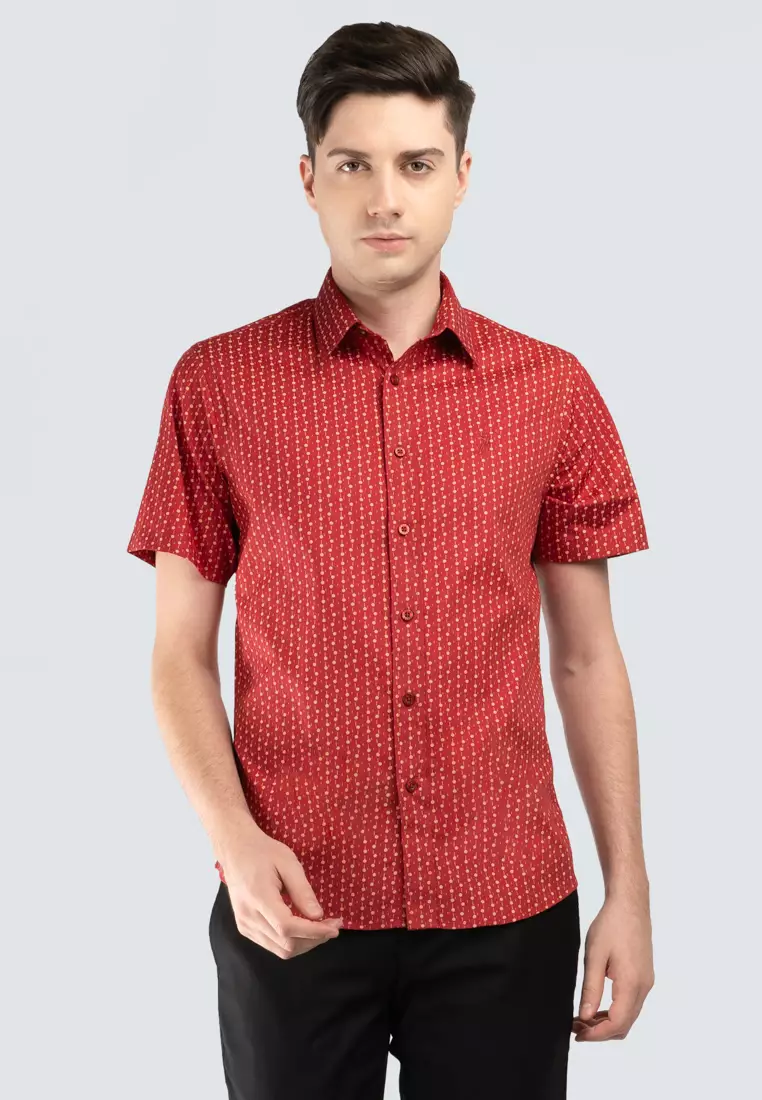 Red short sleeve shirts outlet