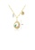 Glamorousky white Fashion and Elegant Plated Gold Hollow Geometric Imitation Pearl Pendant with Colorful Cubic Zirconia and Necklace 2C561AC290E839GS_2