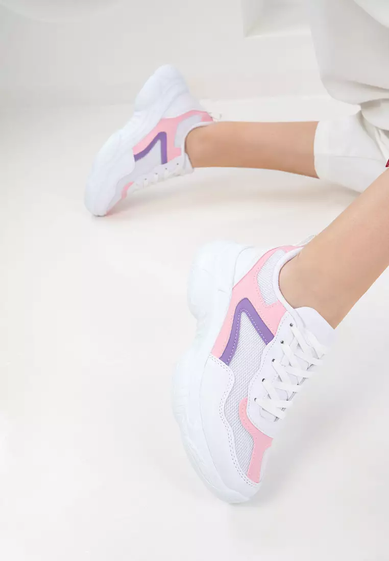 White-Powder-Lilac Women's Sneaker 20610