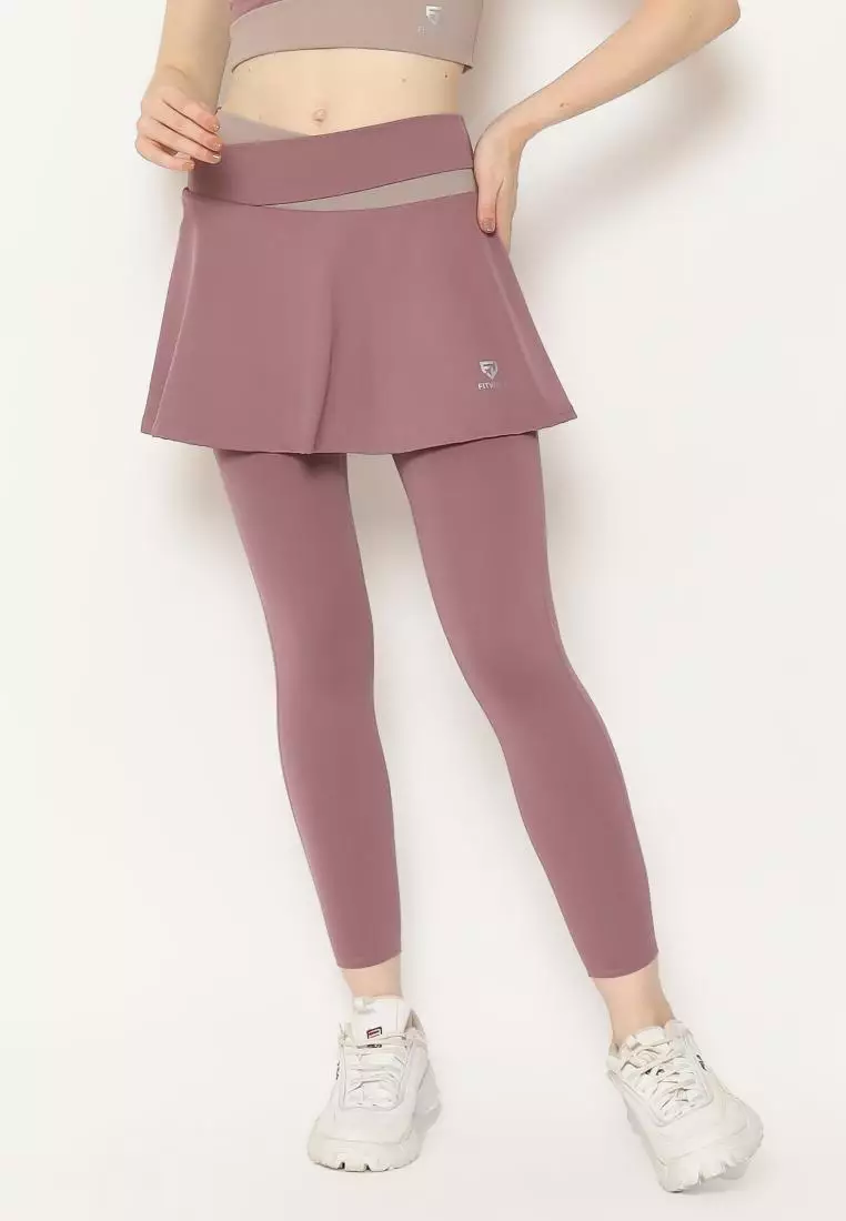 Fitwear - Rok + Legging Olahraga Wanita BEATRIX 2 TONE - PURPLE