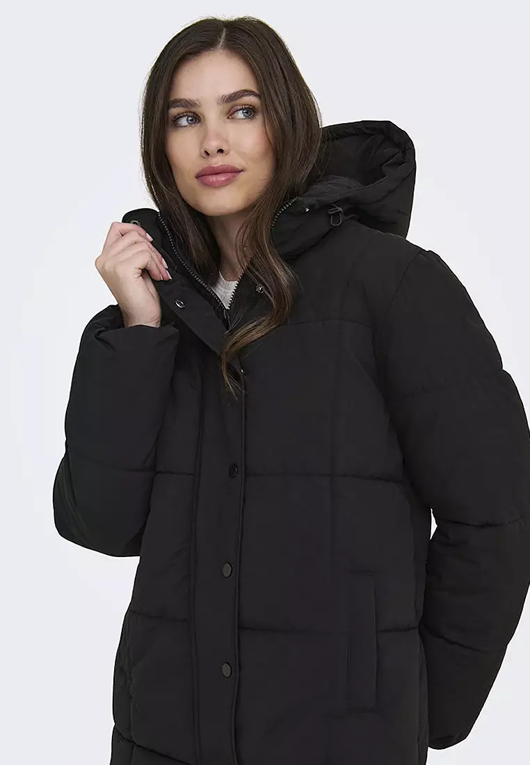 Buy JACQUELINE DE YONG Long Hooded Puffer Jacket 2025 Online ZALORA