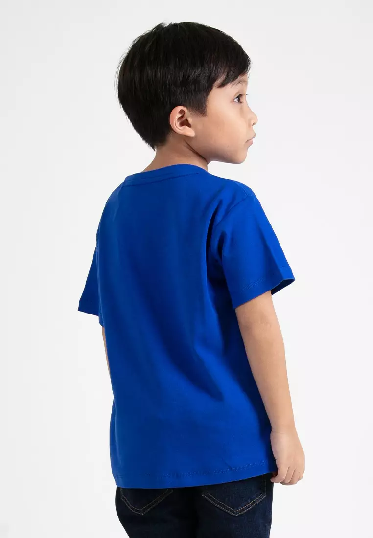 Forest Kids Boys Premium Cotton Interlock Round Neck Graphic T-Shirt | Baju T-Shirt Budak Lelaki - FK20218-34RoyalBlue
