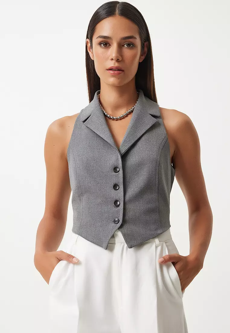 Waist coat grey new arrivals