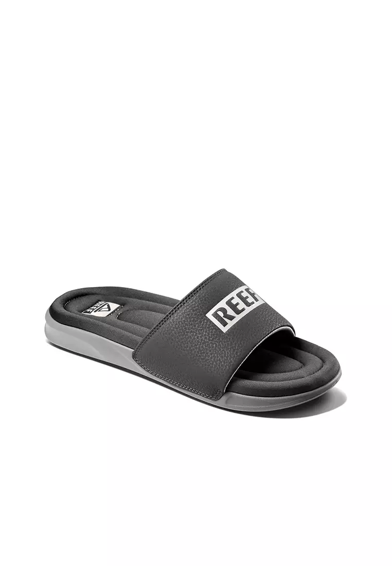 REEF Men One Puff Slide Sandals - Grey/White