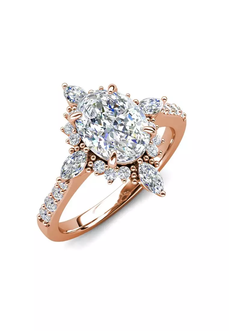 Crushed ice discount engagement ring