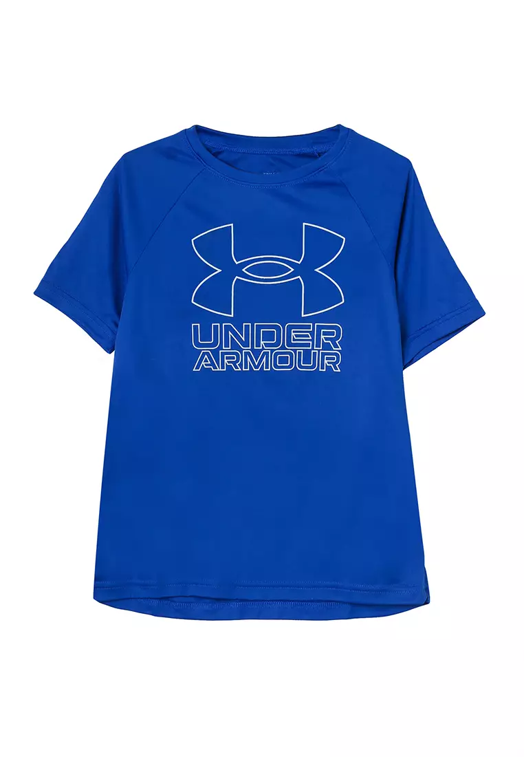 Buy Under Armour Boys Tech Hybrid Print Fill Short Sleeves T