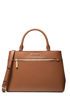 Hailee small saffiano leather satchel on sale