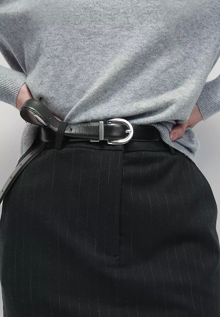 Pinstripe Maxi Column Skirt