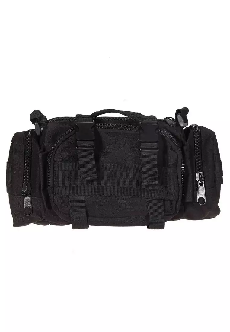 Roger Tas Selempang Pria Army Sling Bag 6L Material Oxford Fabric ORIGINAL - Black