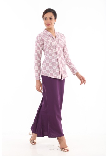 Kebaya Midi Batik Moden from Amar Amran in Purple