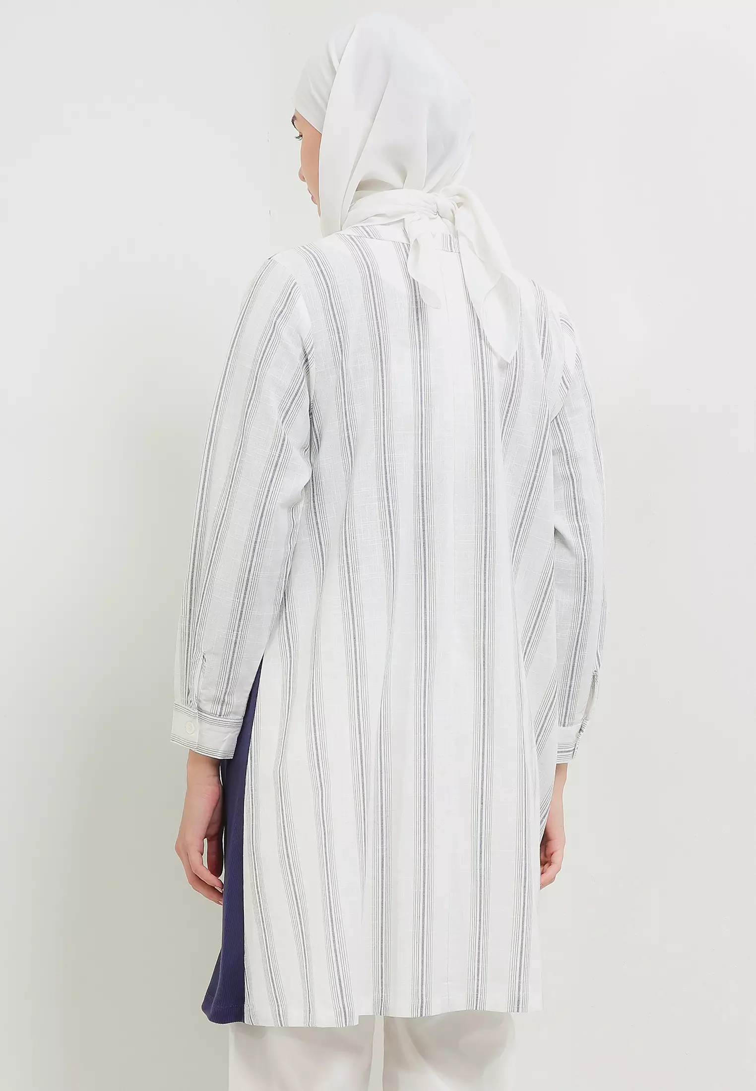 MFMW Piuna Tunik navy Motif Salur