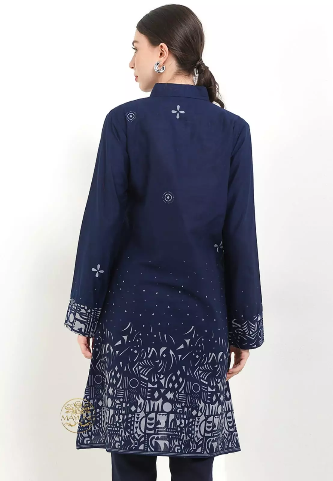 Tunik Batik Sutena Navy Premium NLN