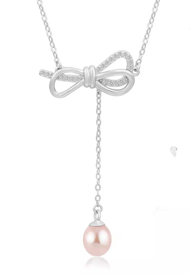 WPJ1020 Papillon a farfalla con collana di perle d'acqua dolce_voghion.com