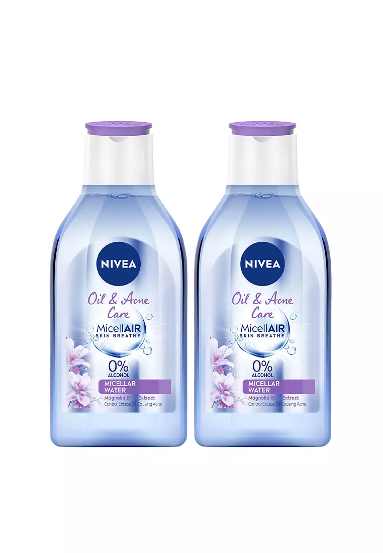 NIVEA Oil & Acne Care MicellAIR Skin Breathe 400ml - Twin Pack