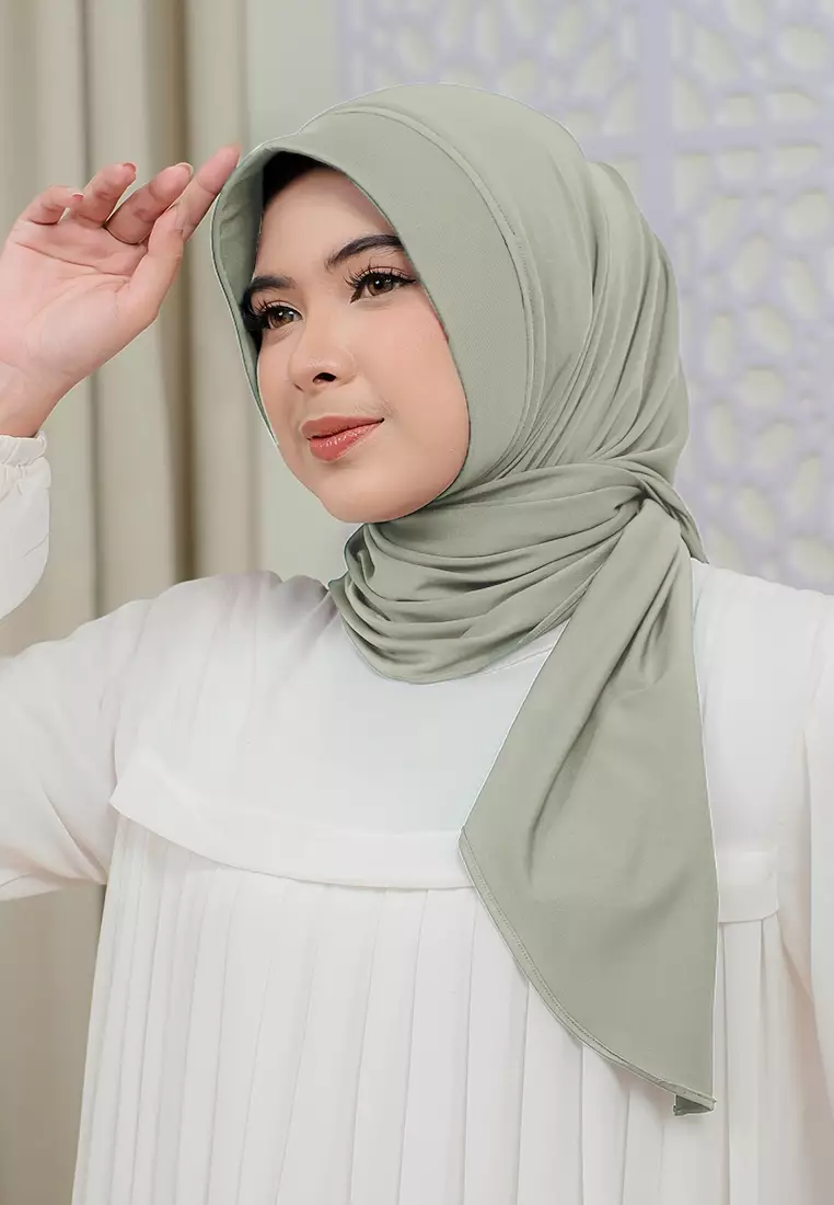 HIJAB INSTAN SOFTPAD AMEENA - OLIVE