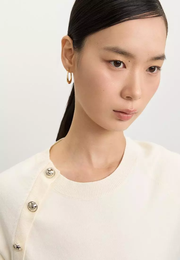 Side Button Knit Top