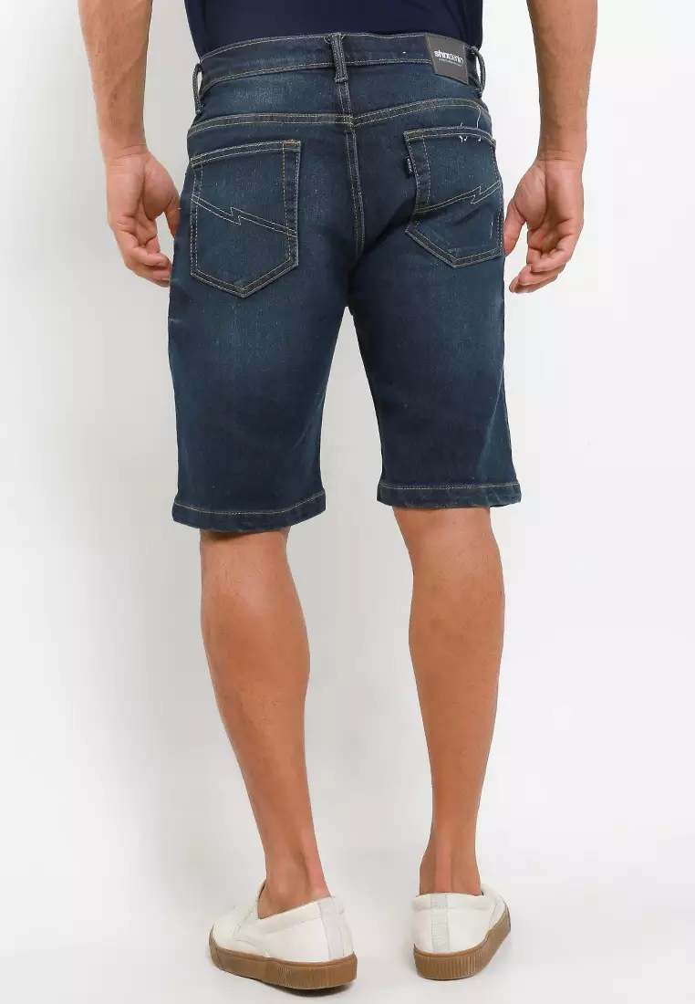 Sharks - 801 Casual Short Jeans - Blue [SGD1614692HH]
