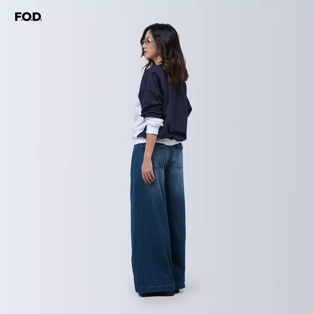 Sweater Wanita Starie Offwhite Navy