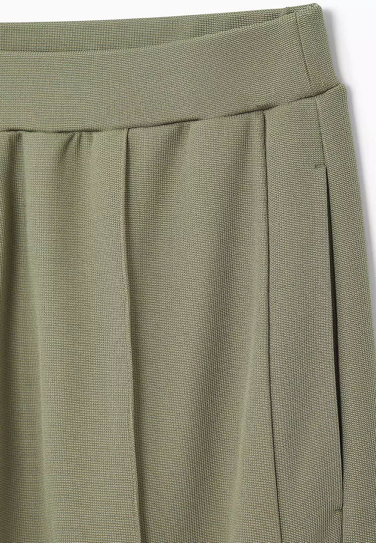 Pintucked Straight-Leg Trousers