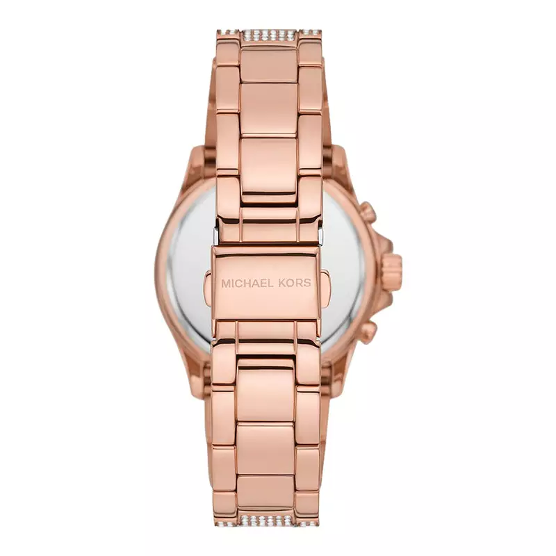 [LAST CHANCE DEALS] Jam Tangan Wanita Michael Kors Everest MK7235 Chronograph Ladies Rose Gold Dial Crystal Rose Gold Strap