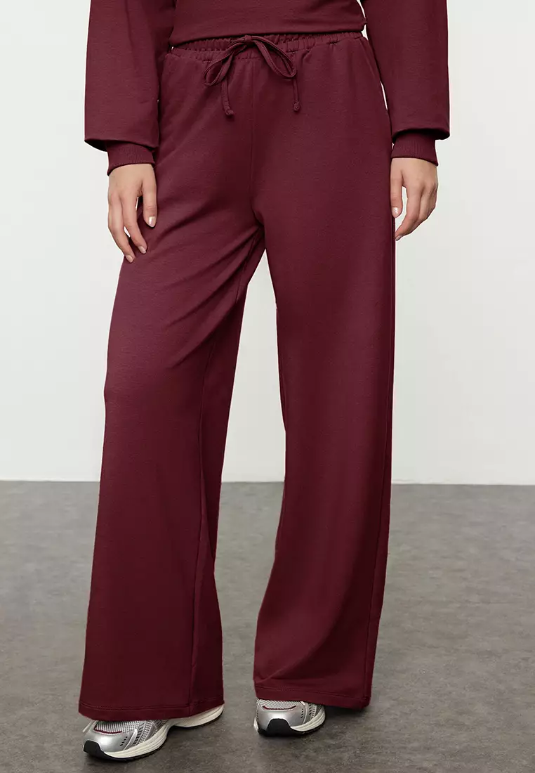 Crew Neck Sweatshirt & Wide Leg Pants Set