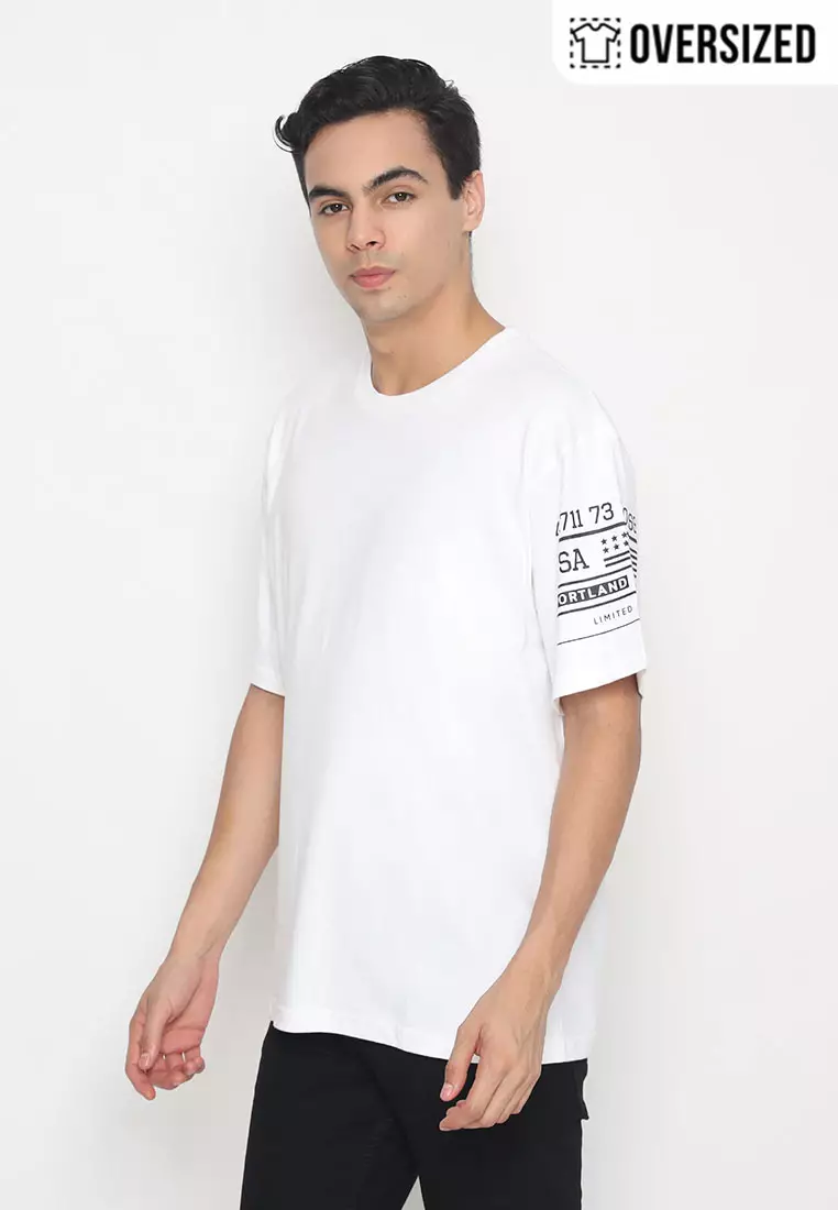 NX T-Shirt Cotton Combed Tebal Oversized Pria 2079370481