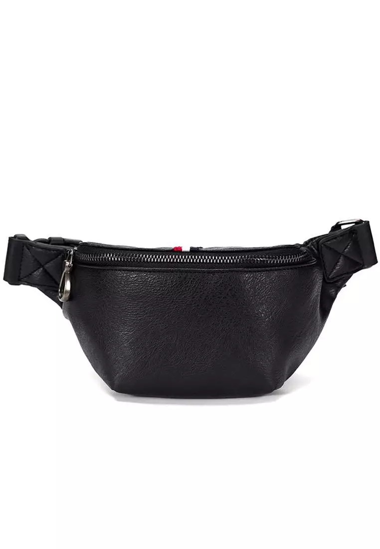 Plain black belt bag new arrivals