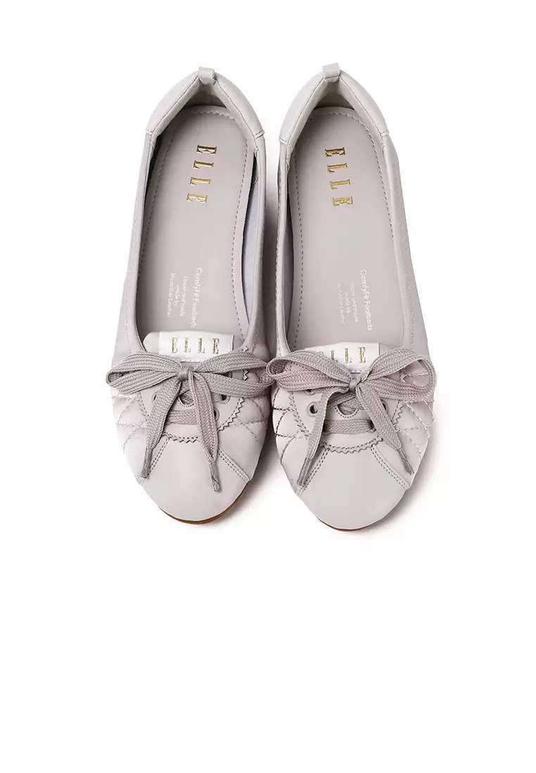 Young Comfy Fit Footbed Microfiber Leather Ballet Sneakers