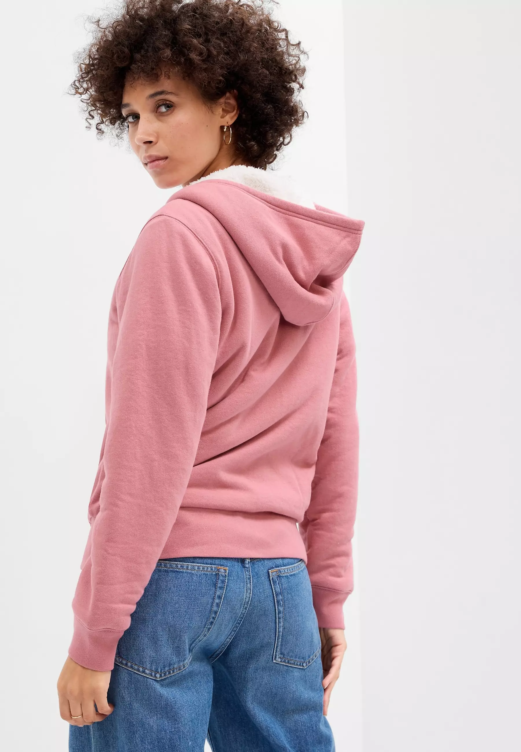 Buy GAP Logo Sherpa Hoodie 2024 Online ZALORA Singapore